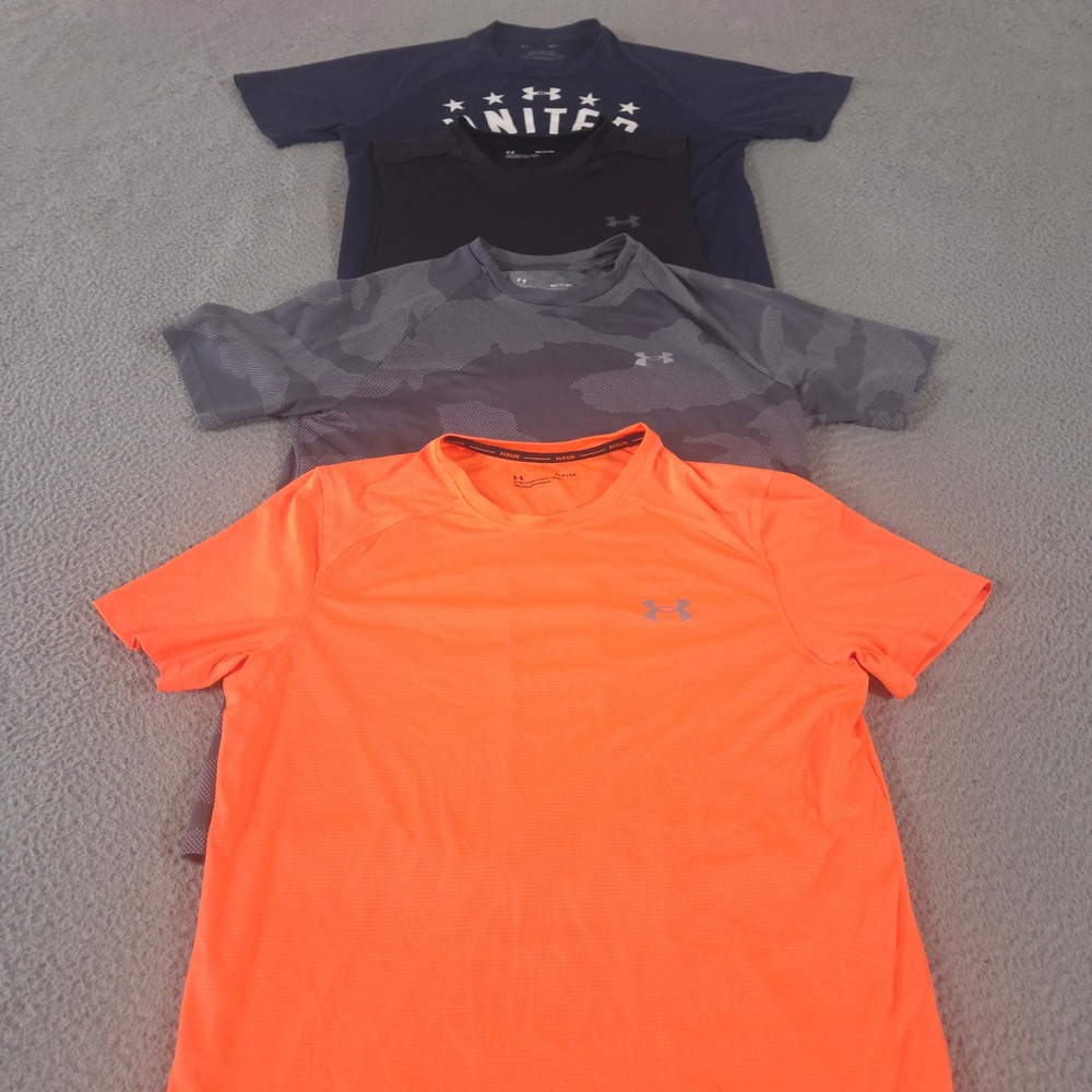 LOT OF 4 Under Armour Shirt Mens Small Multi NASA Velocity CoolSwitch Run Camo
